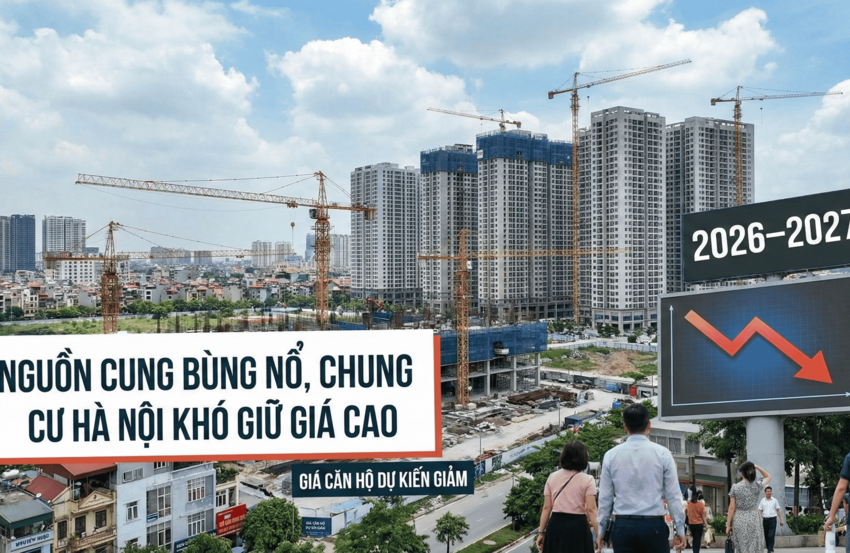 Nguồn cung bùng nổ 2026–2027, chung cư Hà Nội khó giữ giá cao