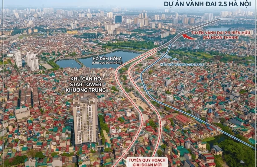 Metro số 5 và Vành đai 2.5 mở sóng tăng giá bất động sản Hà Nội